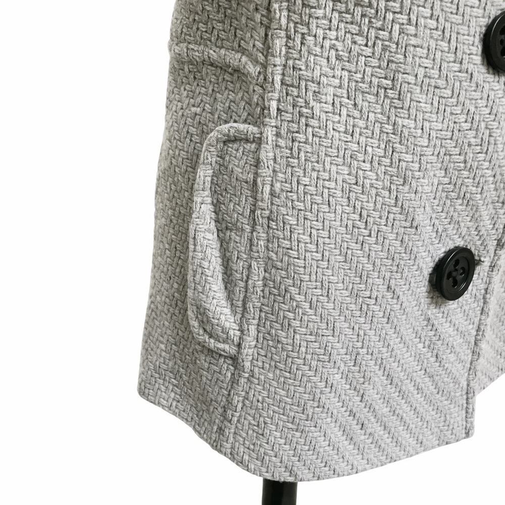 Steve by Searle Italian Wool Gray Car Coat Made in USA Size 12 - Picture 9 of 12